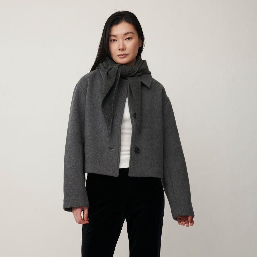 lounge WRAY カシミヤ100スカーフ グレー