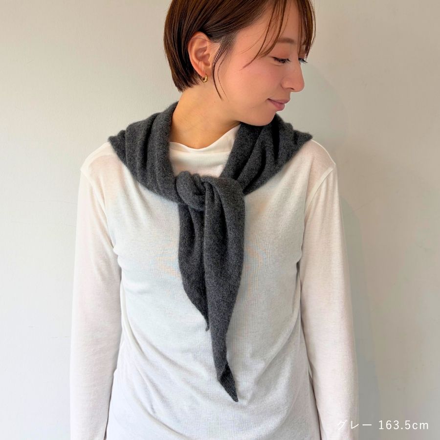 lounge WRAY カシミヤ100スカーフ グレー
