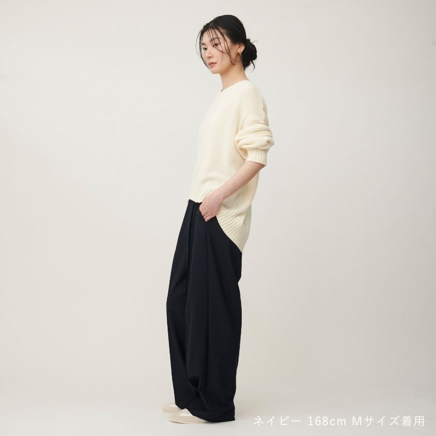 lounge WRAY イージータックパンツ ネイビー
