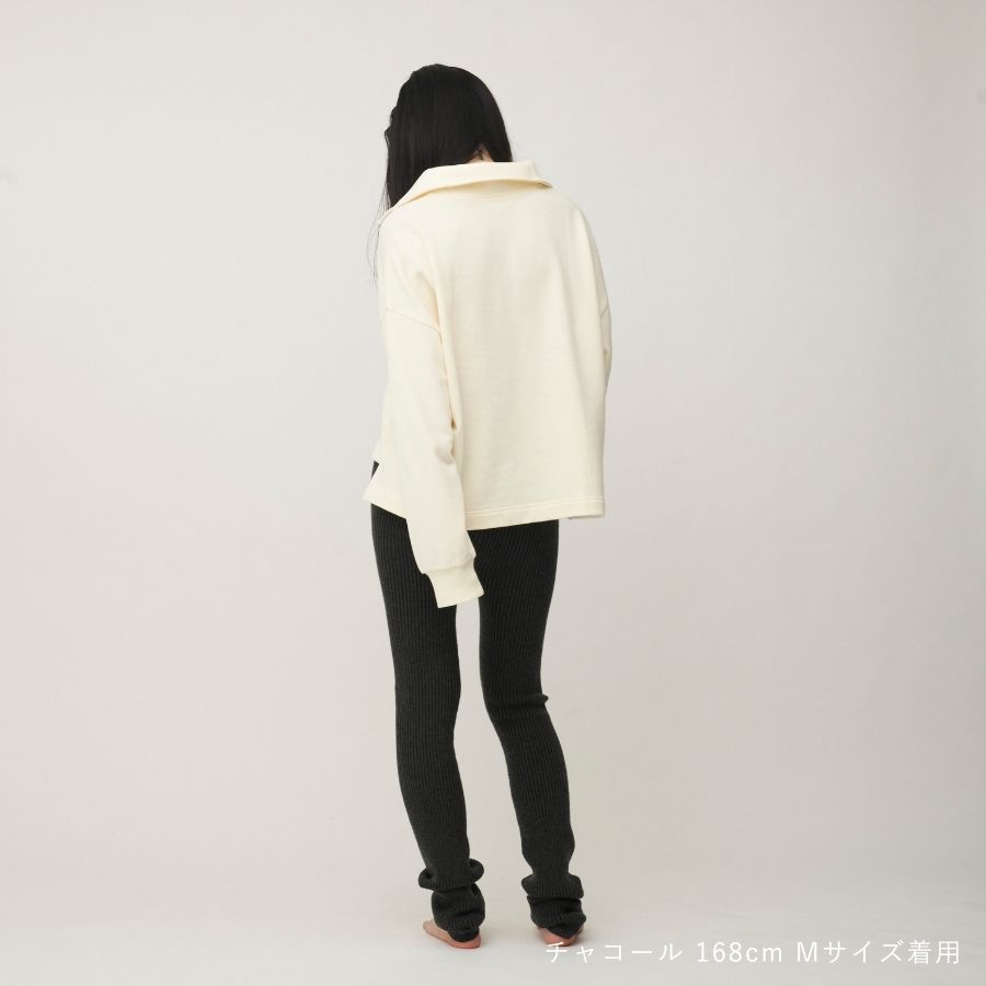 lounge WRAY ハイウエストカシミヤニットレギンス チャコール