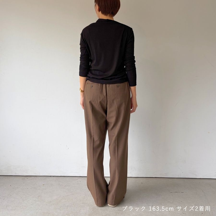 lounge WRAY ソフトタッチアシンメトリーカットソー ブラック