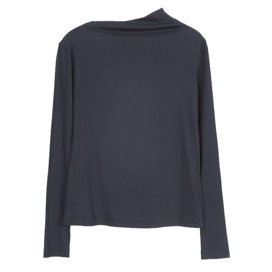 lounge WRAY ソフトタッチアシンメトリーカットソー ネイビー