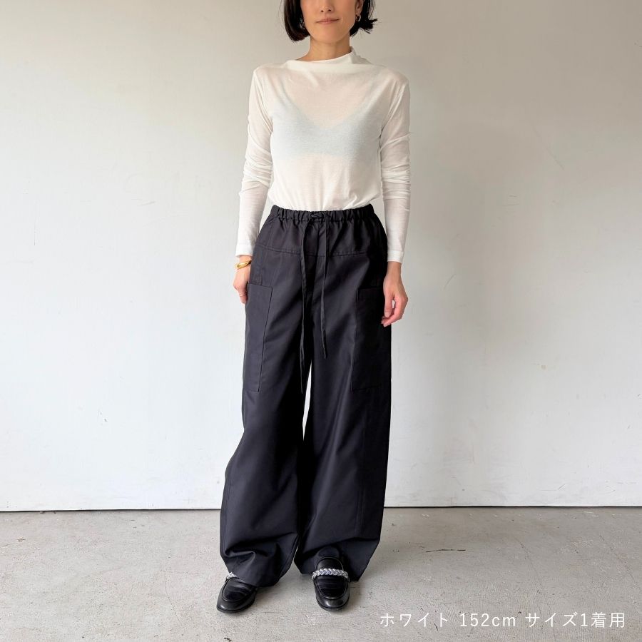 lounge WRAY ソフトタッチアシンメトリーカットソー ホワイト