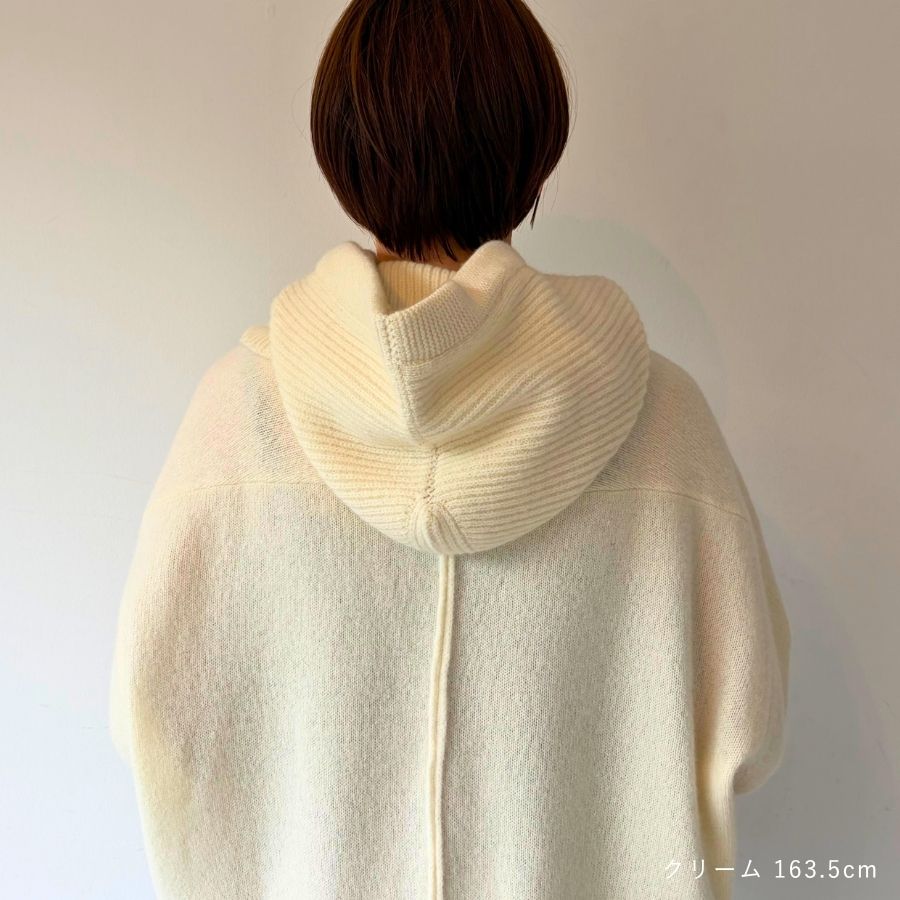 lounge WRAY ウールカシミヤフードネックウォーマー クリーム