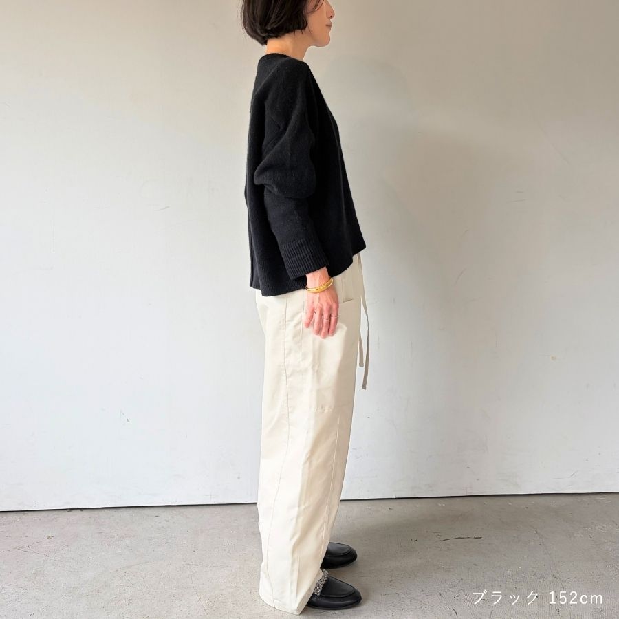 lounge WRAY ウールカシミヤニットトップス ブラック