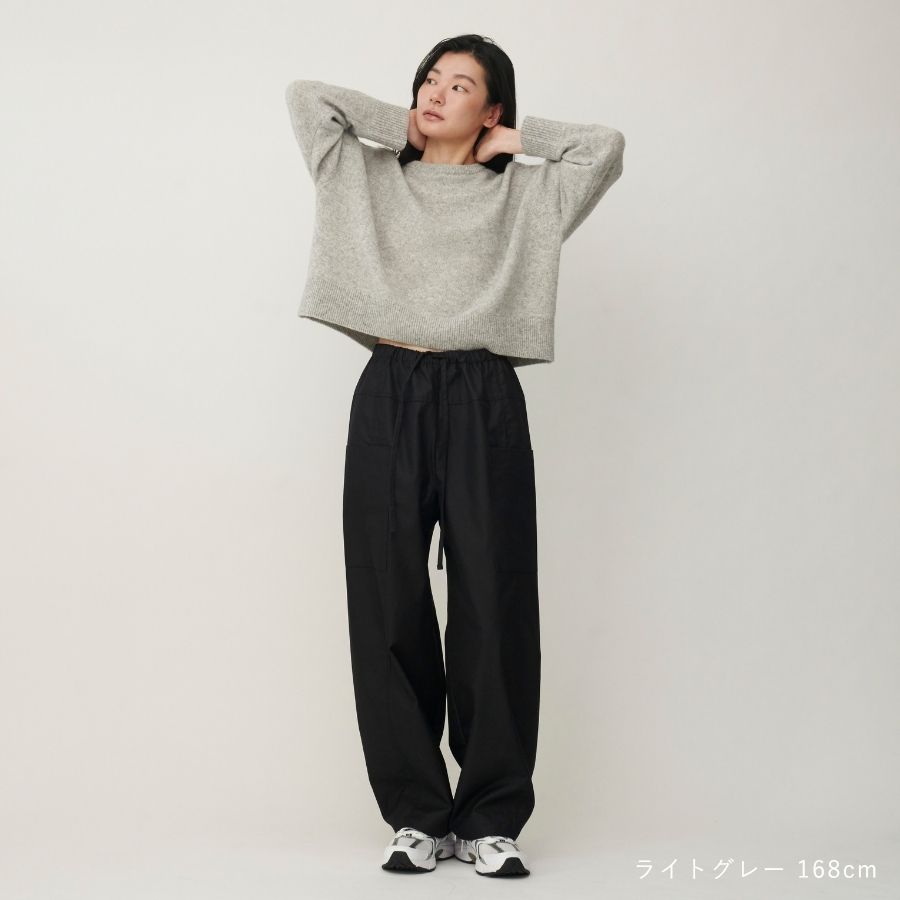 lounge WRAY ウールカシミヤニットトップス ライトグレー